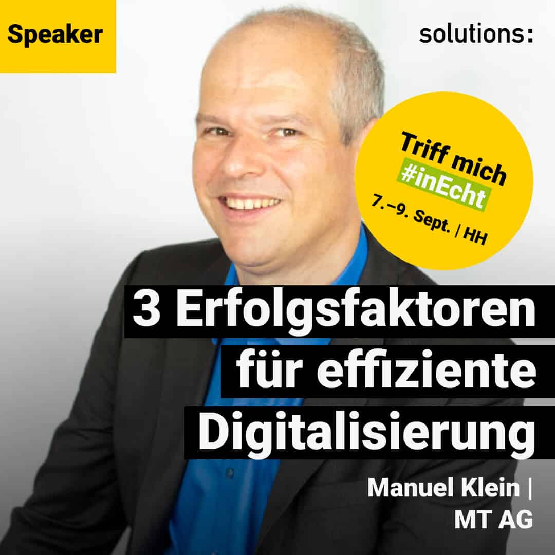 Manuel Klein | Speaker | solutions 2022