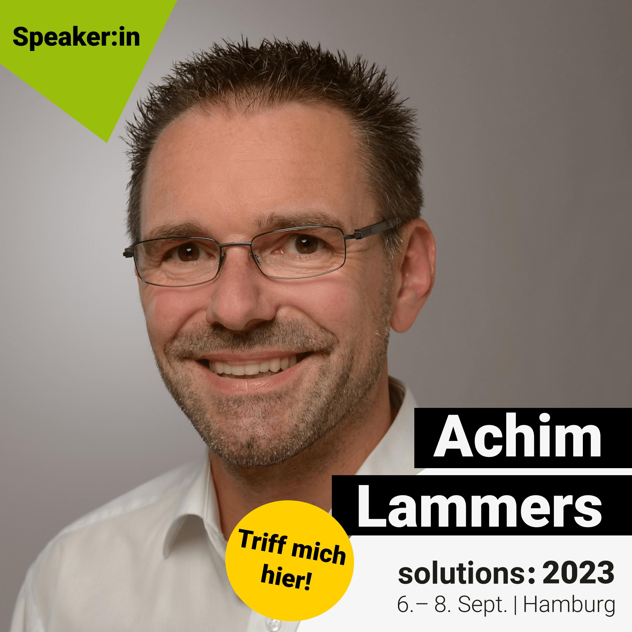 Image of Achim Lammers - solutions: 2023