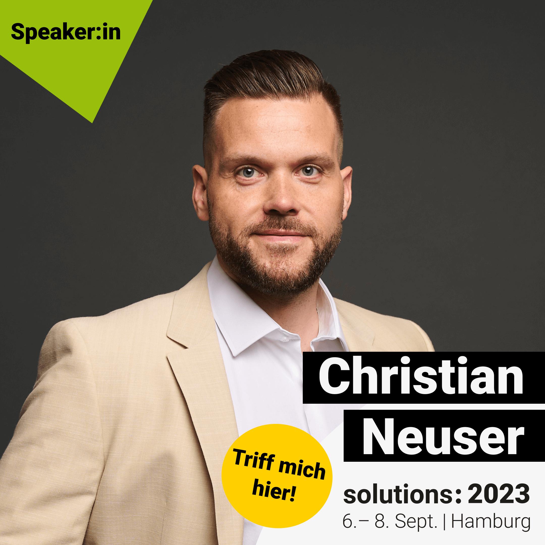 Image of Christian Neuser - solutions: 2023