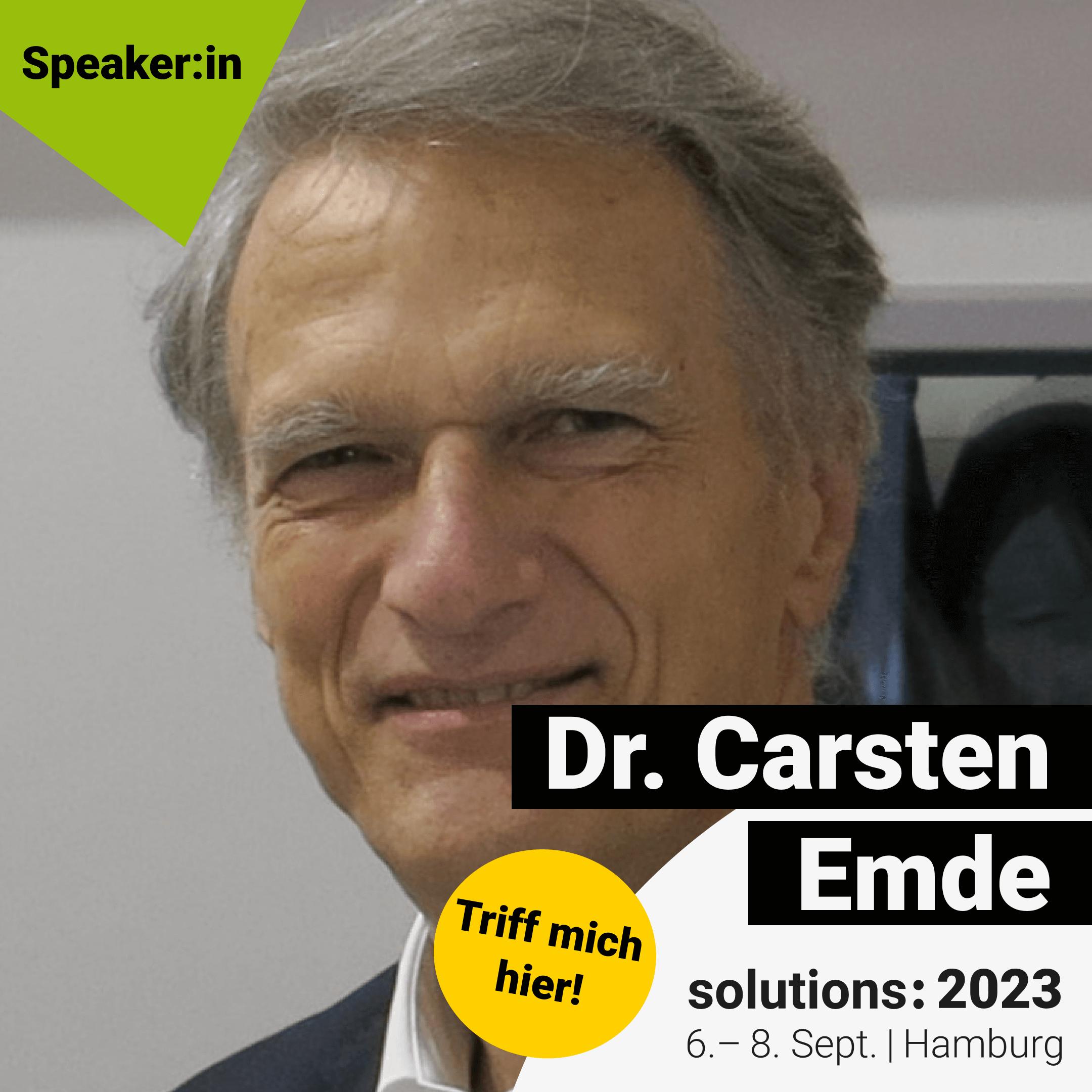 Image of Dr. Carsten Emde - solutions: 2023