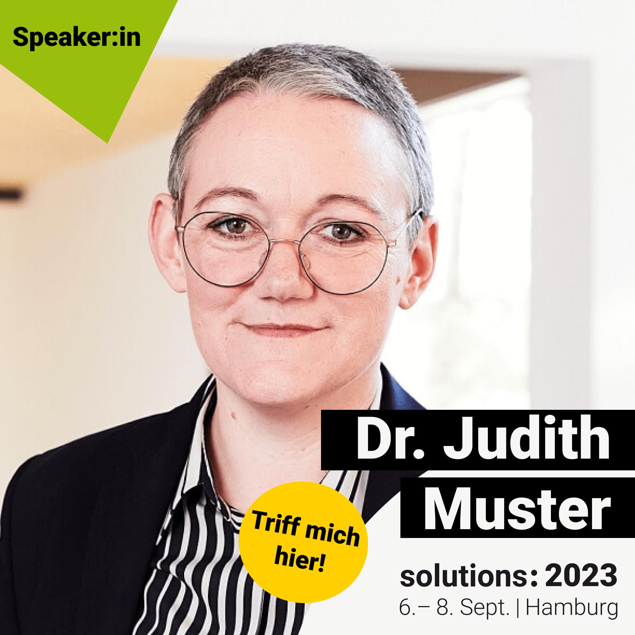 Image of Dr. Judith Muster - solutions: 2023