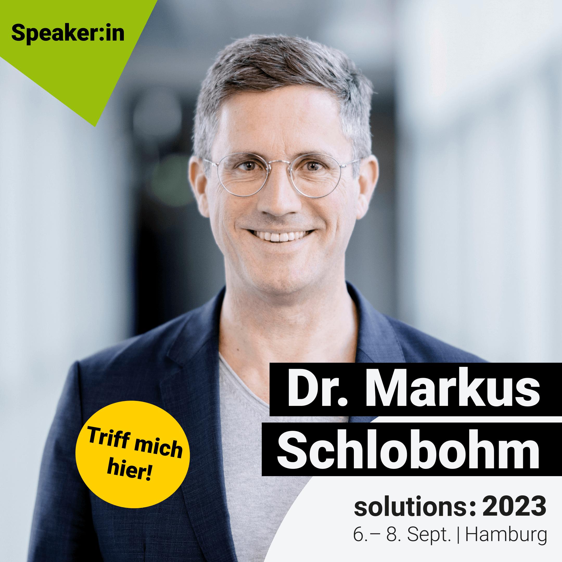 Image of Dr. Markus Schlobohm - solutions: 2023