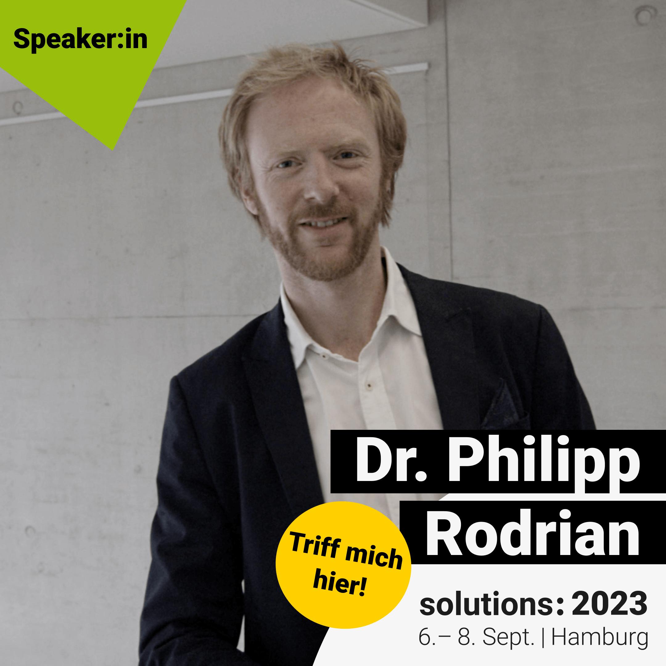 Image of Dr. Philipp Rodrian - solutions: 2023