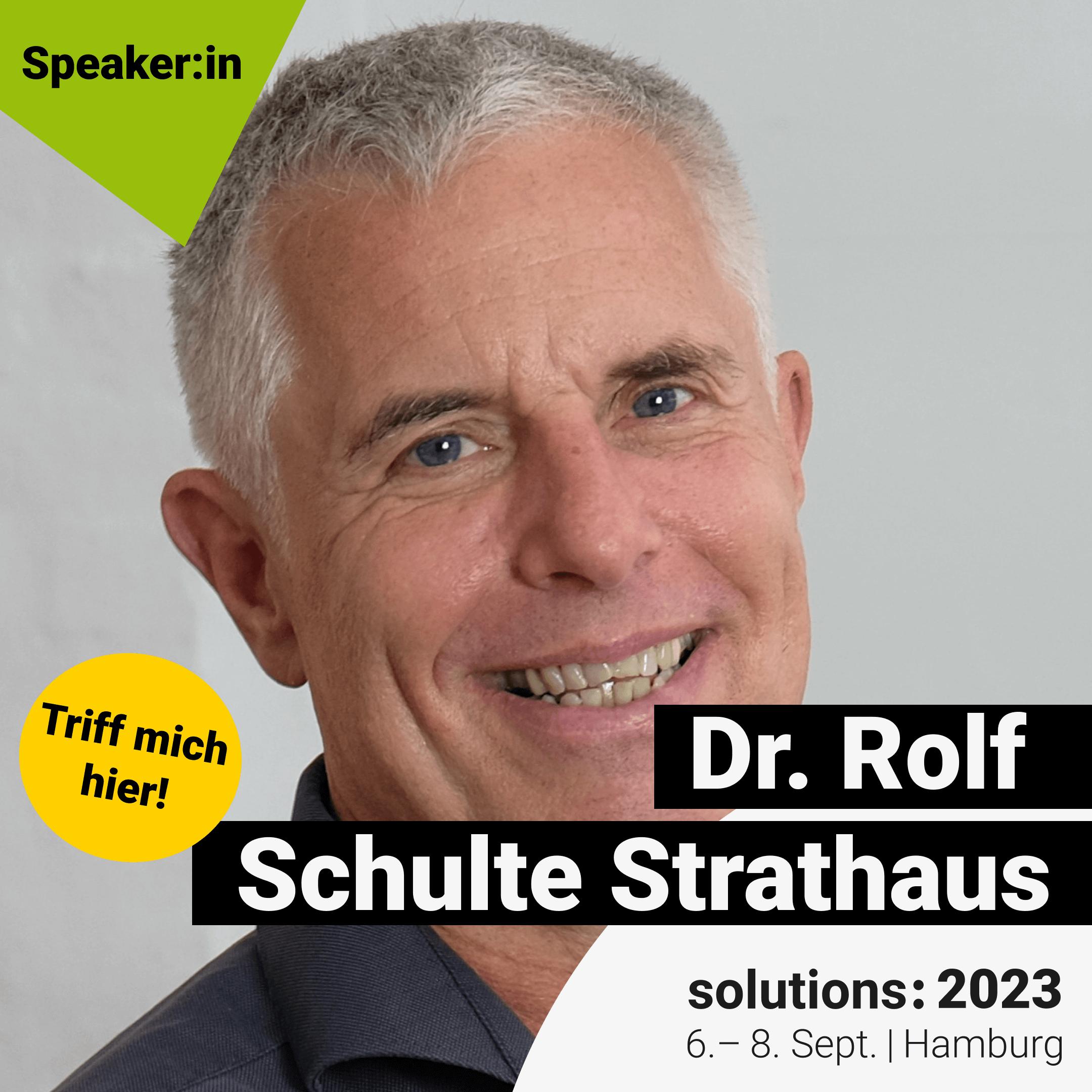 Image of Dr. Rolf Schulte Strathaus - solutions: 2023