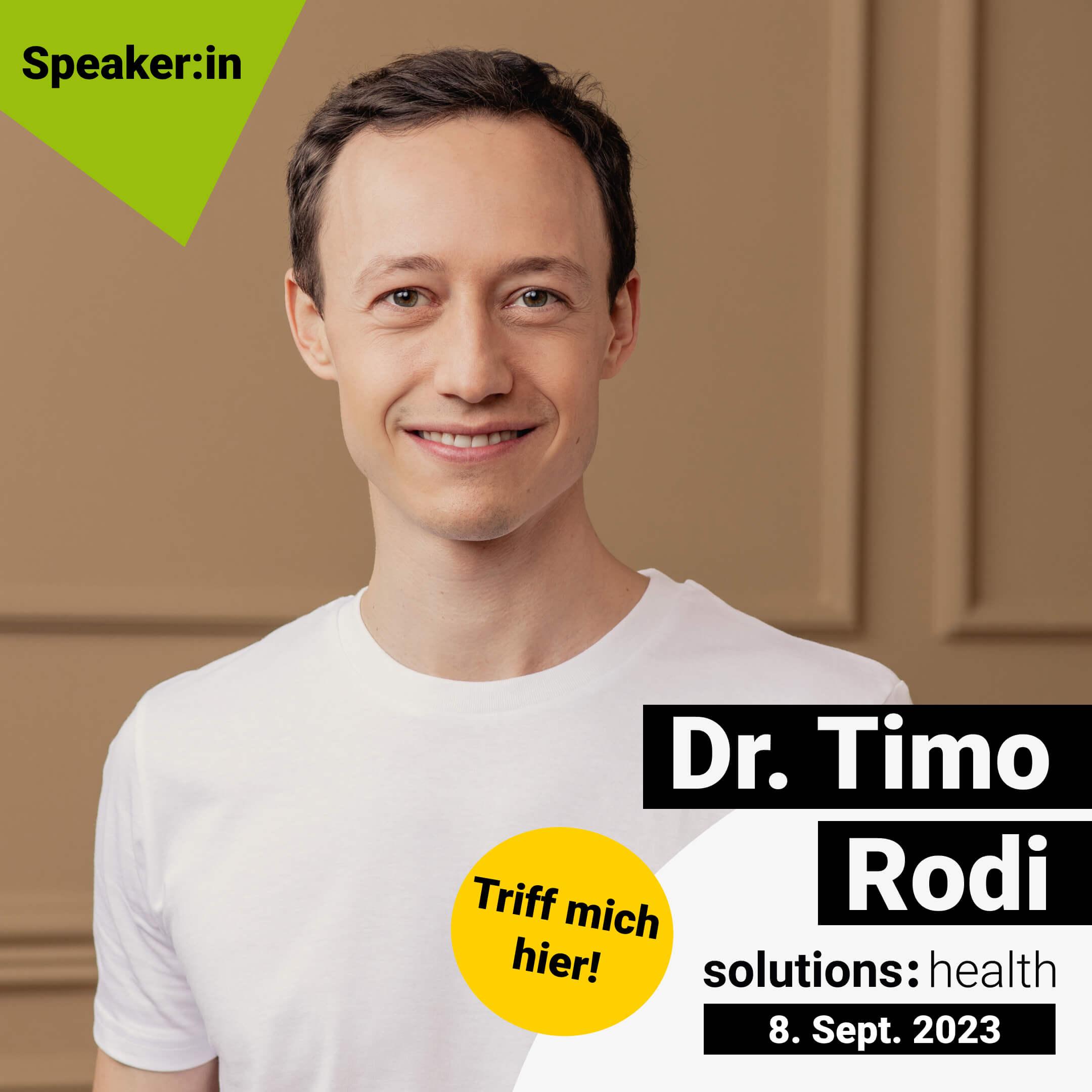 Image of Dr. Timo Rodi - solutions: 2023