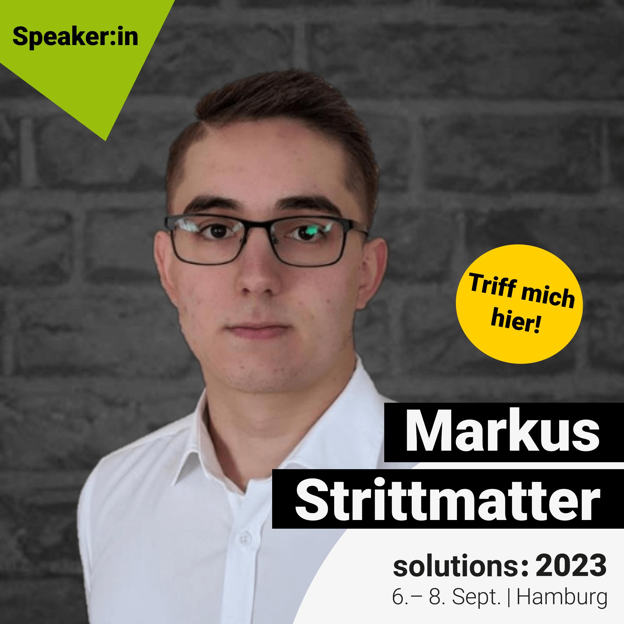 Image of Markus Strittmatter - solutions: 2023