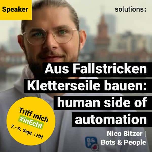 Nico Bitzer | Speaker | solutions 2022 | SoMe